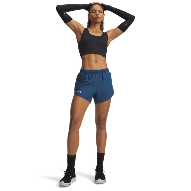 Damskie spodenki do biegania Under Armour UA Fly By 3'' Shorts - niebieskie
