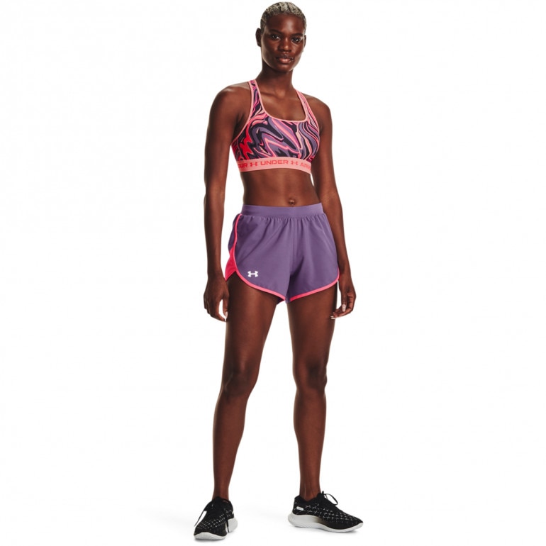 Damskie spodenki do biegania UNDER ARMOUR UA Fly By Elite 3'' Short - fioletowe
