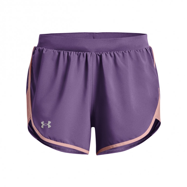 Damskie spodenki do biegania UNDER ARMOUR UA Fly By Elite 3'' Short - fioletowe