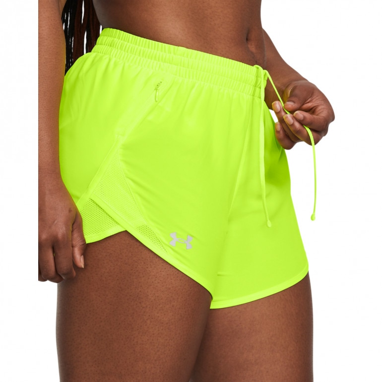 Damskie spodenki do biegania Under Armour UA Fly By 3'' Shorts - zielone 