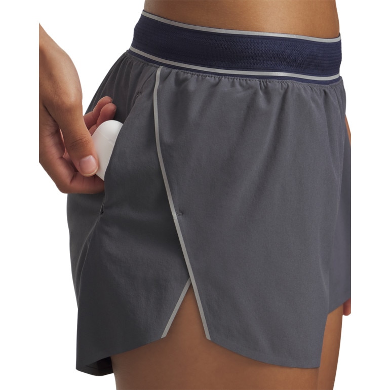 Damskie spodenki do biegania Under Armour UA Halo Run Shorts - szare 