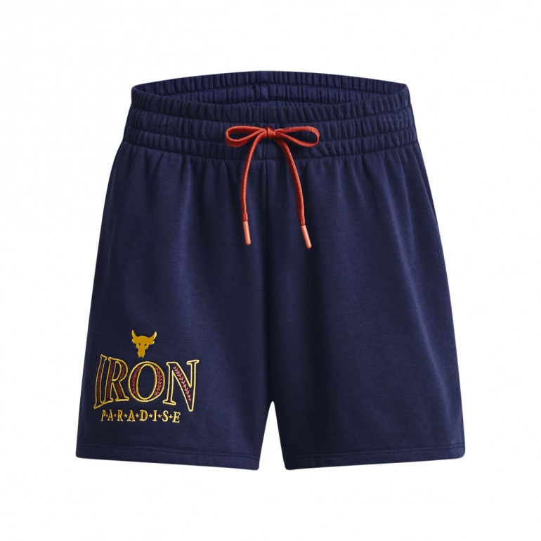 Damskie spodenki treningowe Under Armour Project Rock Everyday Terry Short - granatowe