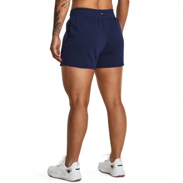 Damskie spodenki treningowe Under Armour Project Rock Everyday Terry Short - granatowe
