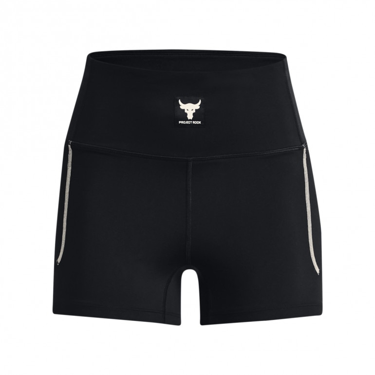 Damskie spodenki treningowe Under Armour Project Rock Meridian Short - czarne