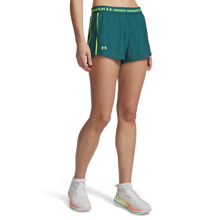 Damskie spodenki treningowe Under Armour Tech Play Up Shorts - zielone