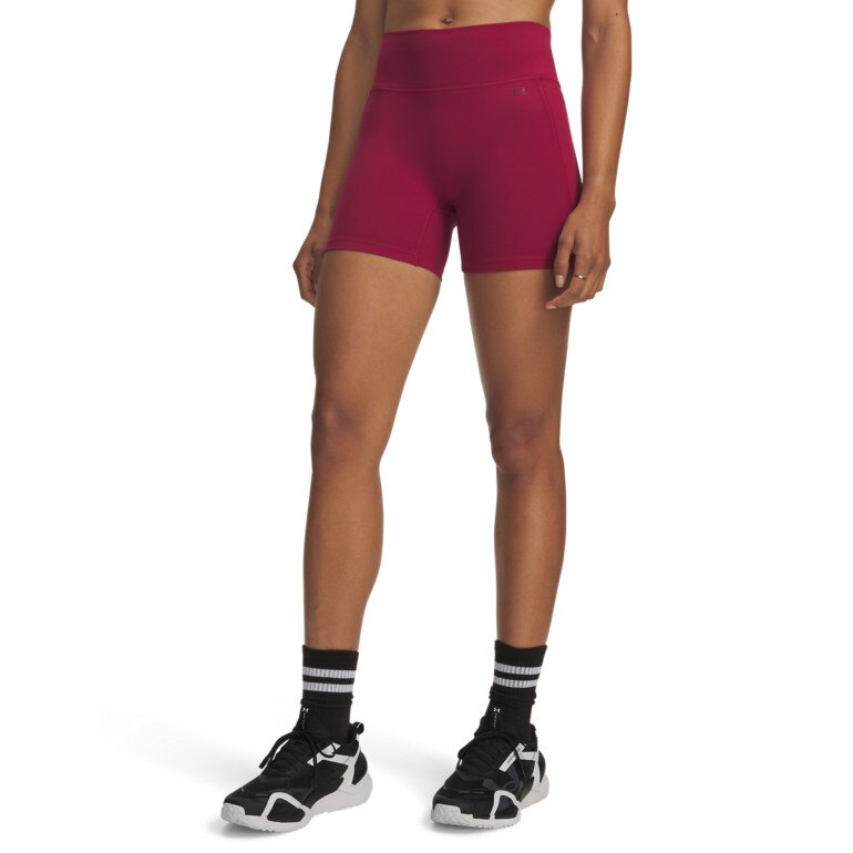 Damskie spodenki treningowe Under Armour UA Motion Middy - burgundowe