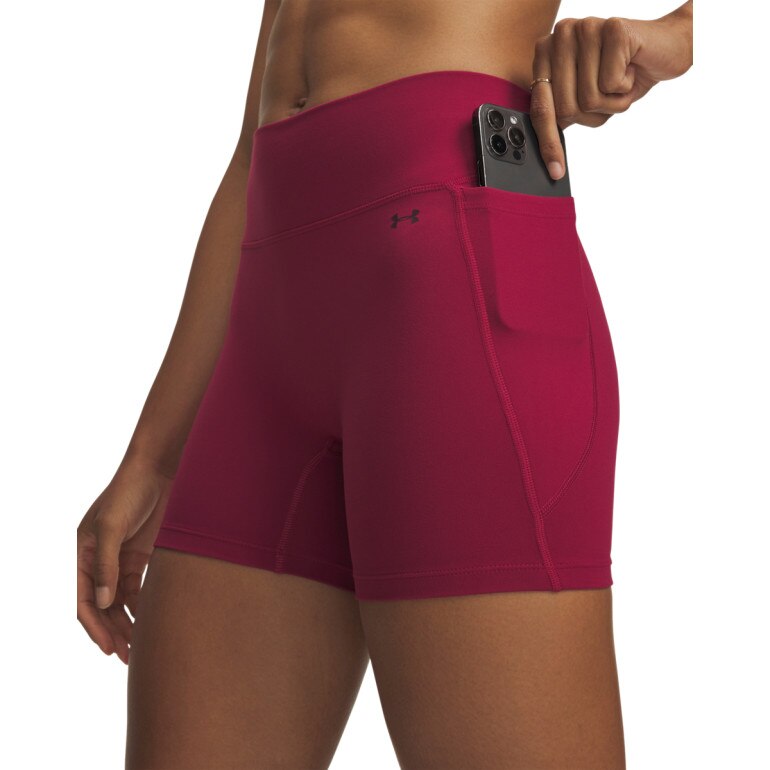 Damskie spodenki treningowe Under Armour UA Motion Middy - burgundowe