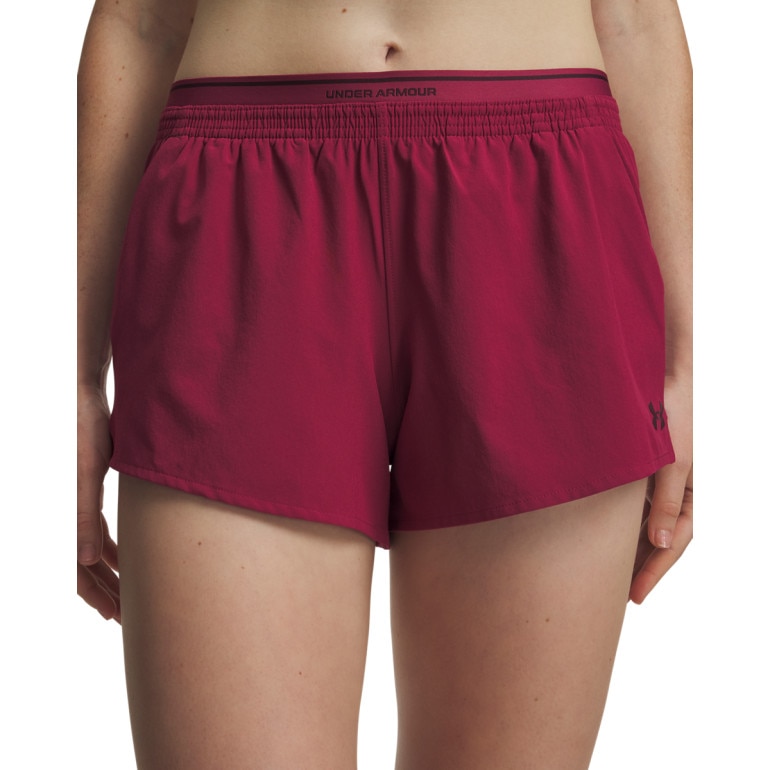 Damskie spodenki treningowe Under Armour UA Vanish Woven 3in Shorts - burgundowe