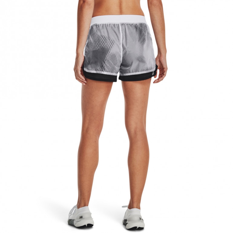 Damskie spodenki treningowe Under Armour UA Woven Layered Shorts - białe