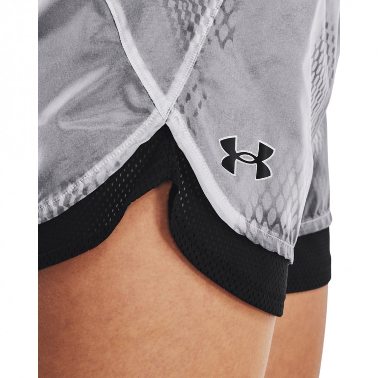 Damskie spodenki treningowe Under Armour UA Woven Layered Shorts - białe