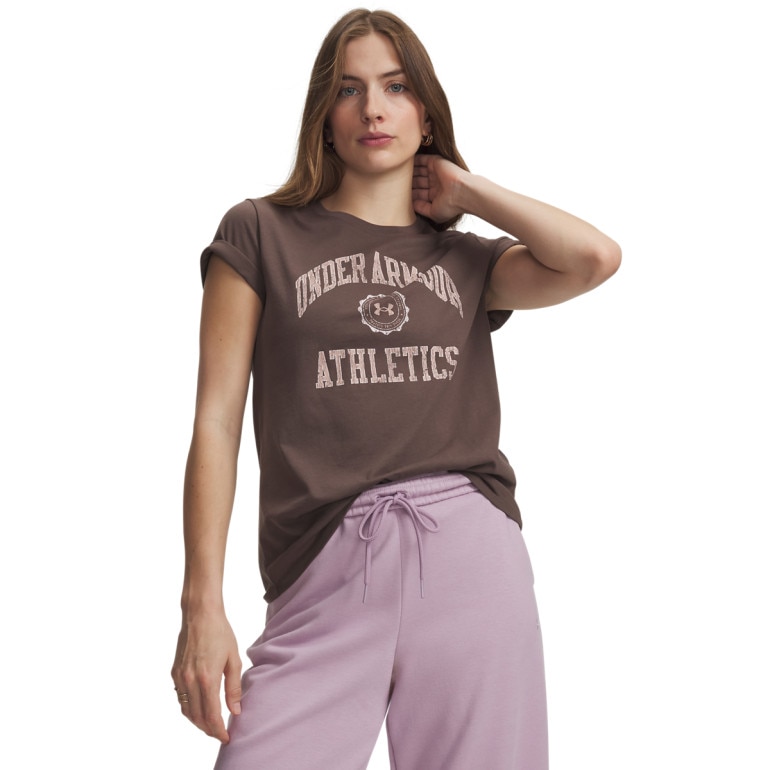 Damskie spodnie dresowe Under Armour Icon Flc Gym Pant - różowe