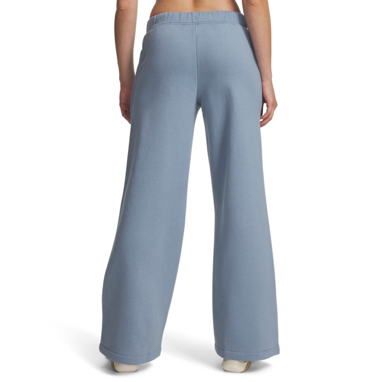 Damskie spodnie dresowe Under Armour Icon Fleece Sama Wide Leg - niebieskie