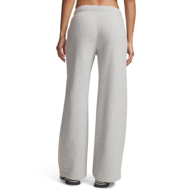 Damskie spodnie dresowe Under Armour Icon Fleece Sama Wide Leg - szare