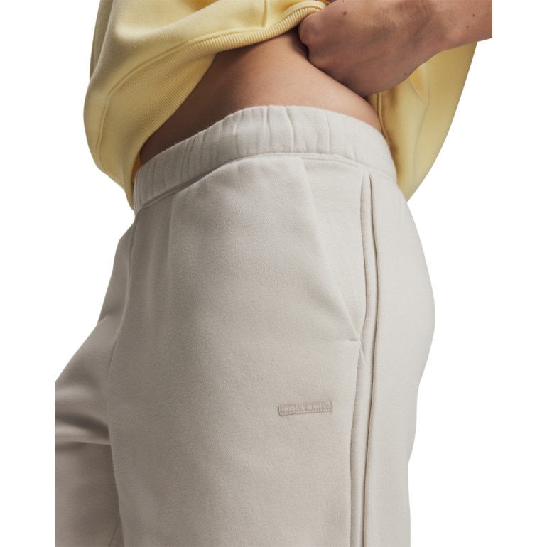 Damskie spodnie dresowe Under Armour Icon Fleece Sama Wide Leg - szare