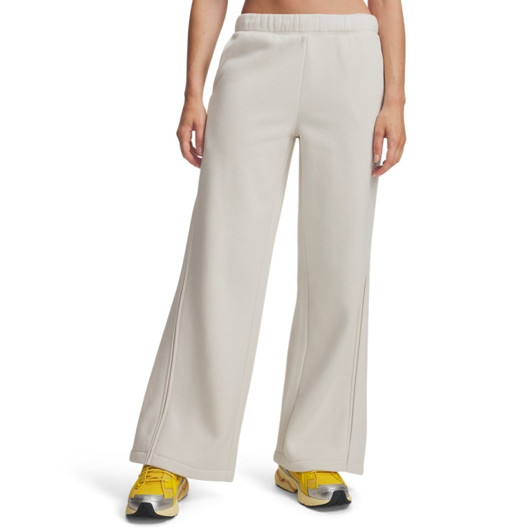 Damskie spodnie dresowe Under Armour Icon Fleece Sama Wide Leg - szare
