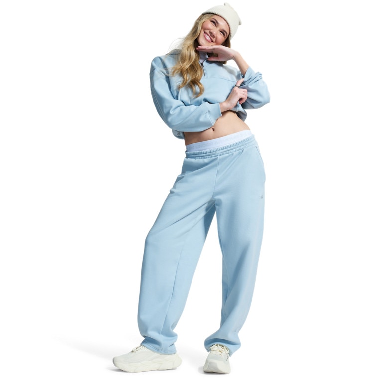 Damskie spodnie dresowe Under Armour UA Icon Fleece Barrel Pant - niebieskie