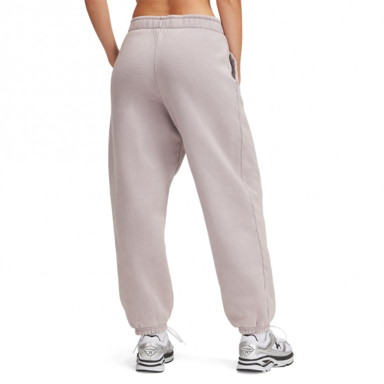 Damskie spodnie dresowe Under Armour UA Icon Hwt Flc Os Pant - beżowe