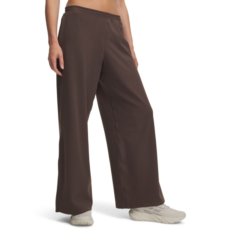 Damskie spodnie treningowe Under Armour Motion Wide Leg Pant - brązowe