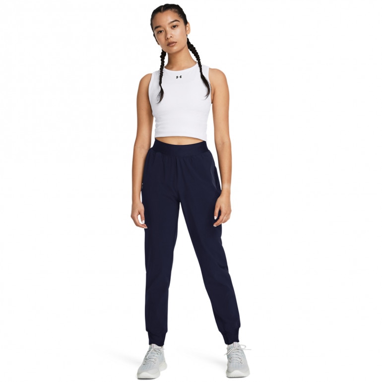 Damskie spodnie treningowe Under Armour Sport High Rise Woven Pant - granatowe