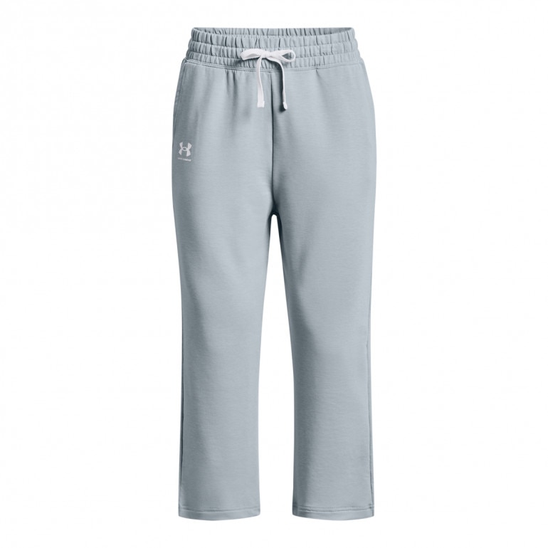 Damskie spodnie treningowe Under Armour UA Rival Terry Flare Crop Pants- szare