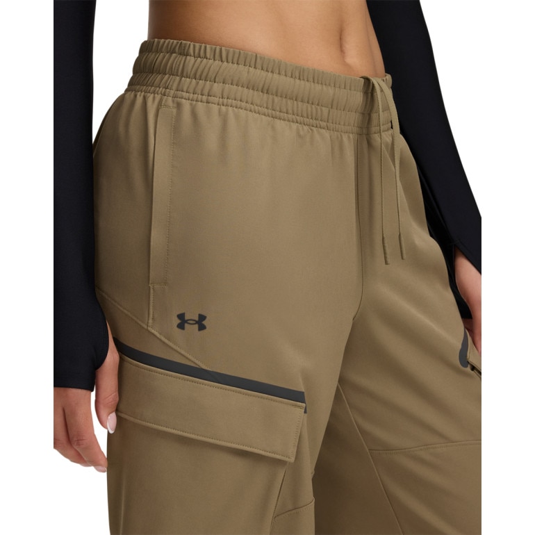 Damskie spodnie treningowe Under Armour Unstoppable Cargo Pant - khaki