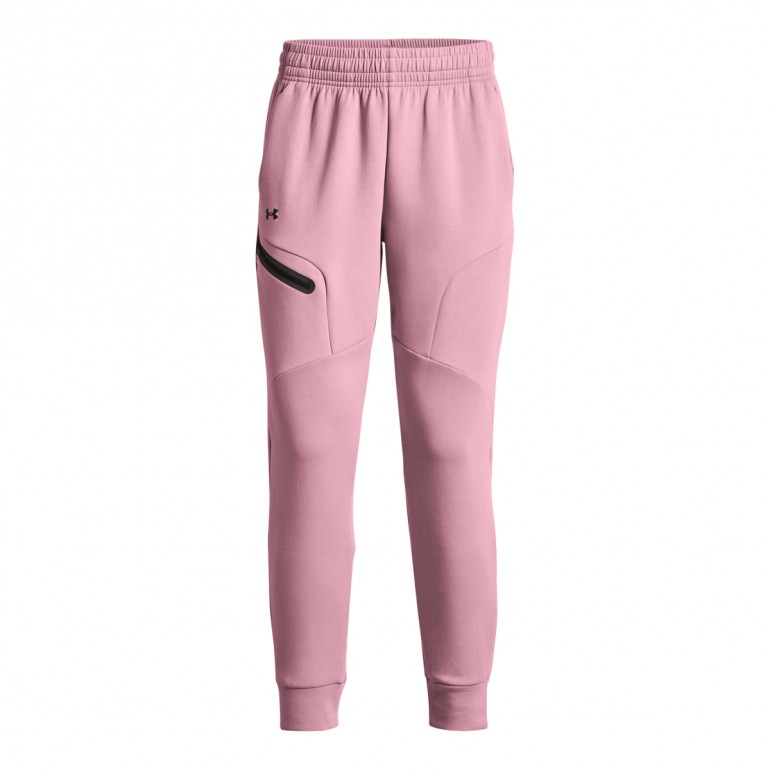 Damskie spodnie treningowe Under Armour Unstoppable Flc Jogger - różowe