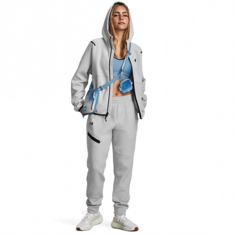 Damskie spodnie treningowe Under Armour Unstoppable Flc Jogger - szare