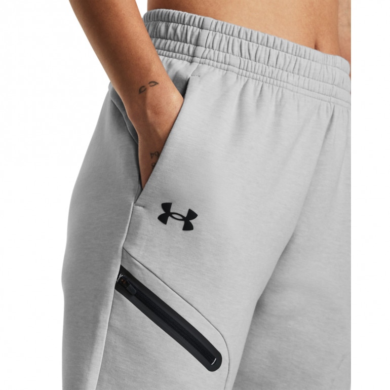 Damskie spodnie treningowe Under Armour Unstoppable Flc Jogger - szare