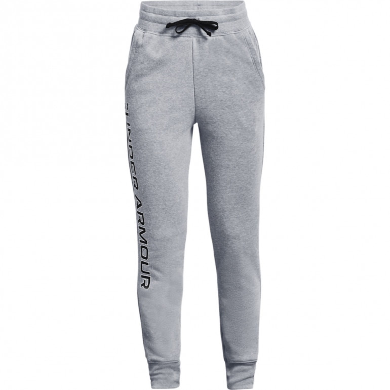 Dziewczęce spodnie dresowe UNDER ARMOUR Rival Fleece Joggers - szare