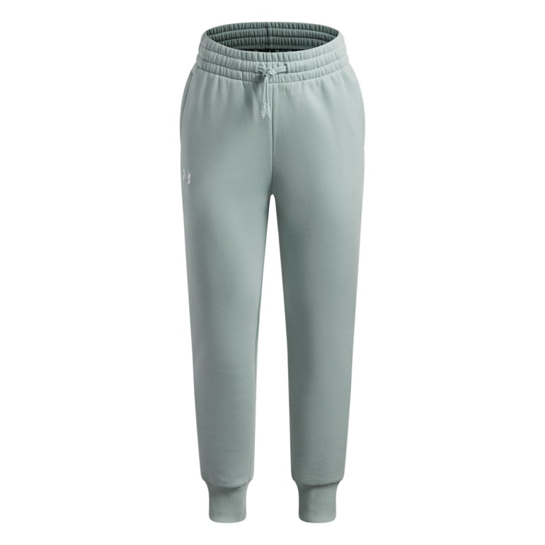Dziewczęce spodnie dresowe Under Armour UA Rival Fleece Joggers - zielone