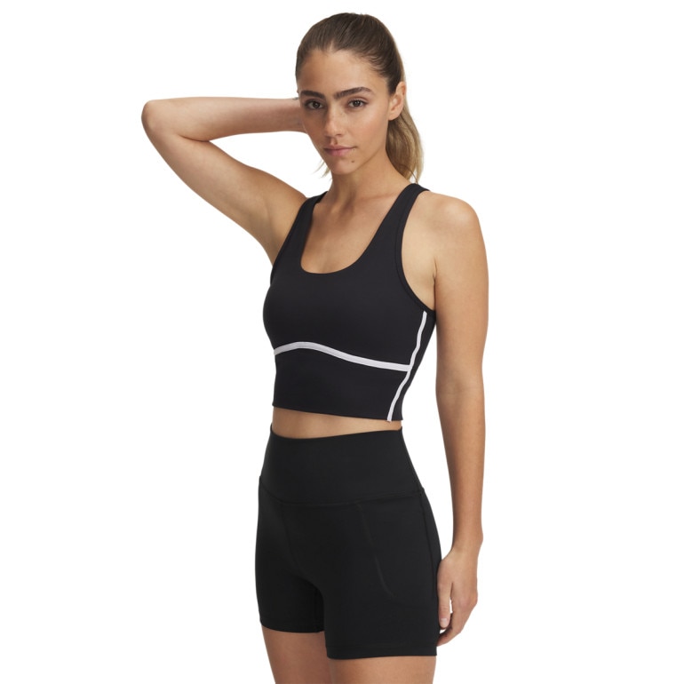 Damski top treningowy Under Armour Meridian Piped Crop Tank - czarny