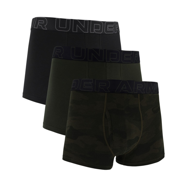 Męska bielizna treningowa (3-pack) Under Armour M UA Perf Cotton Nov 3in - zielona