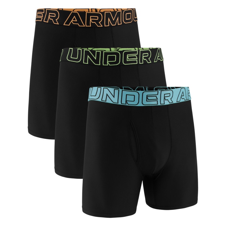 Męska bielizna treningowa (3-pack) Under Armour M UA Perf Tech 6in - czarna