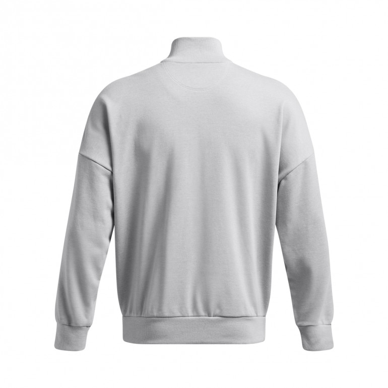 Męska bluza dresowa nierozpinana bez kaptura Under Armour UA Icon Hwt Terry Os 1/2 Zip - szara