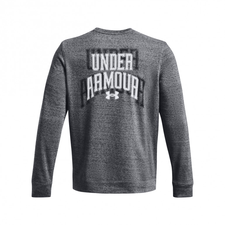 Męska bluza dresowa nierozpinana bez kaptura Under Armour UA Rival Terry Graphic Crew - szara