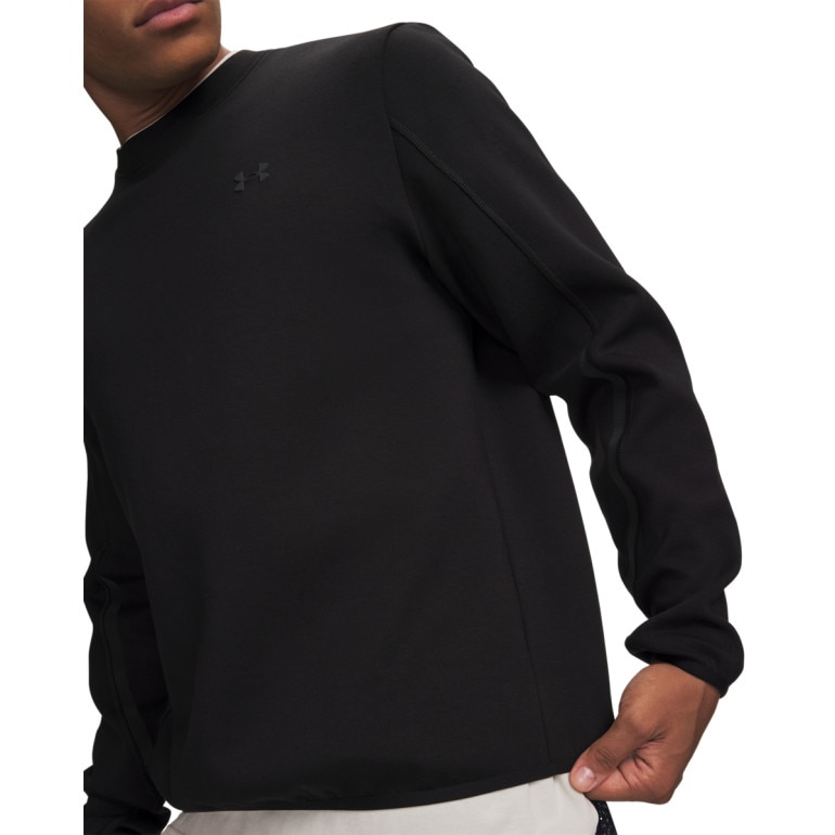 Męska bluza dresowa nierozpinana bez kaptura Under Armour UA Unstoppable Flc Crew - czarna