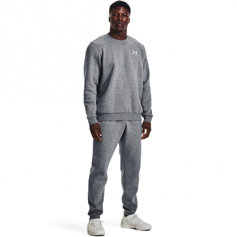 Męska bluza dresowa nierozpinana bez kaptura Under Armour UA Essential Fleece Crew - szara