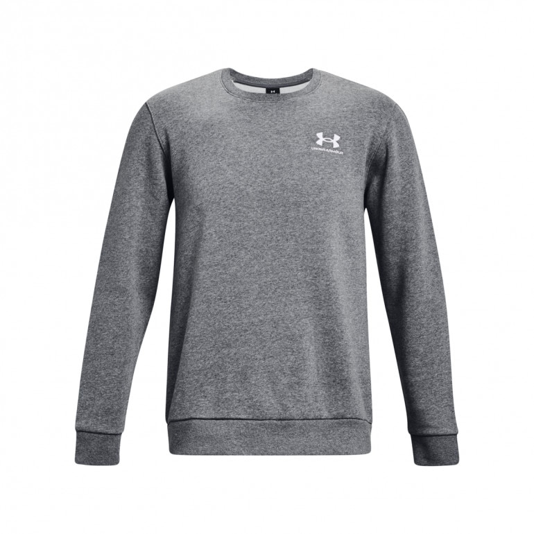 Męska bluza dresowa nierozpinana bez kaptura Under Armour UA Essential Fleece Crew - szara