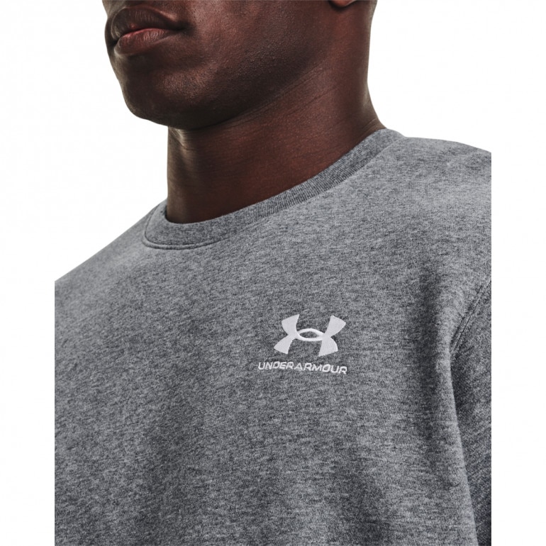 Męska bluza dresowa nierozpinana bez kaptura Under Armour UA Essential Fleece Crew - szara