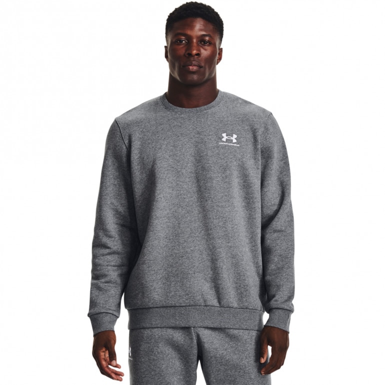 Męska bluza dresowa nierozpinana bez kaptura Under Armour UA Essential Fleece Crew - szara