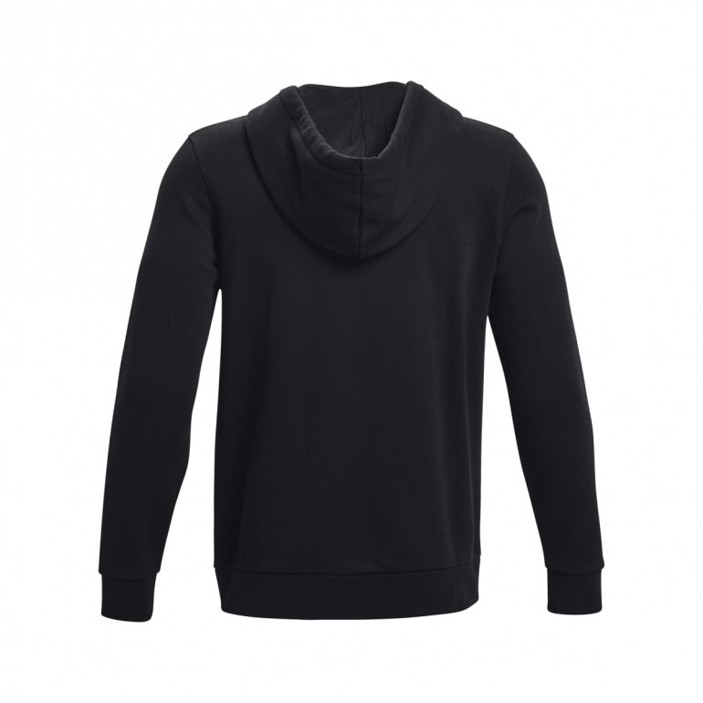 Męska bluza dresowa rozpinana z kapturem Under Armour UA Essential Fleece FZ Hood - czarna