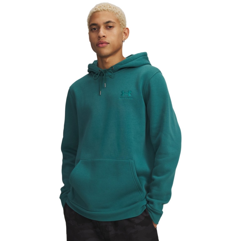 Męska bluza dresowa nierozpinana z kapturem Under Armour UA Icon Fleece Hoodie - zielona