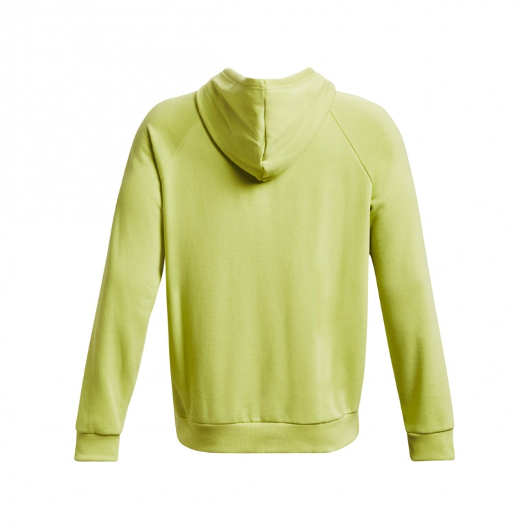 Męska bluza dresowa nierozpinana z kapturem Under Armour UA Rival Fleece Logo HD - żółta