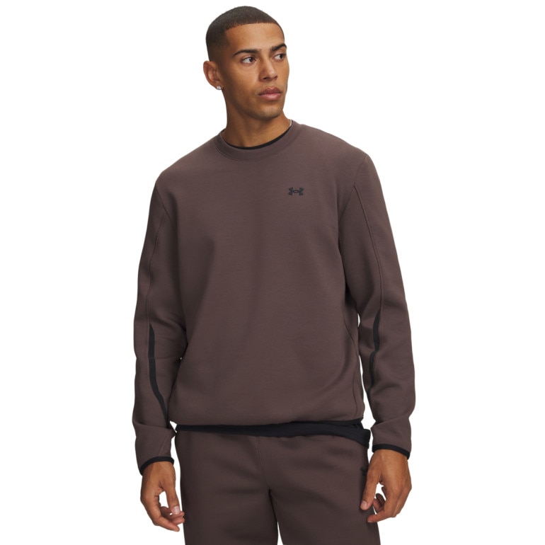 Męska bluza dresowa nierozpinana Under Armour UA Unstoppable Flc FZ - brązowa