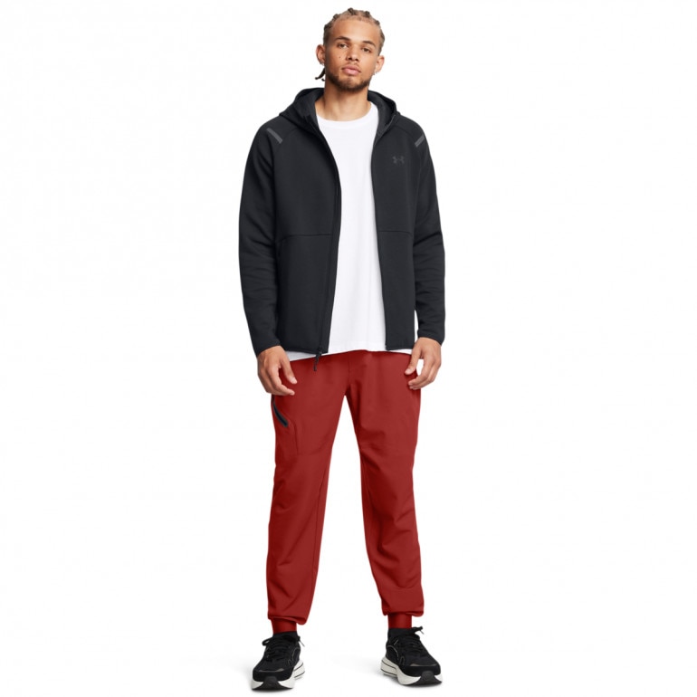 Męska bluza dresowa rozpinana z kapturem Under Armour UA Unstoppable Fleece Full-Zip - czarna