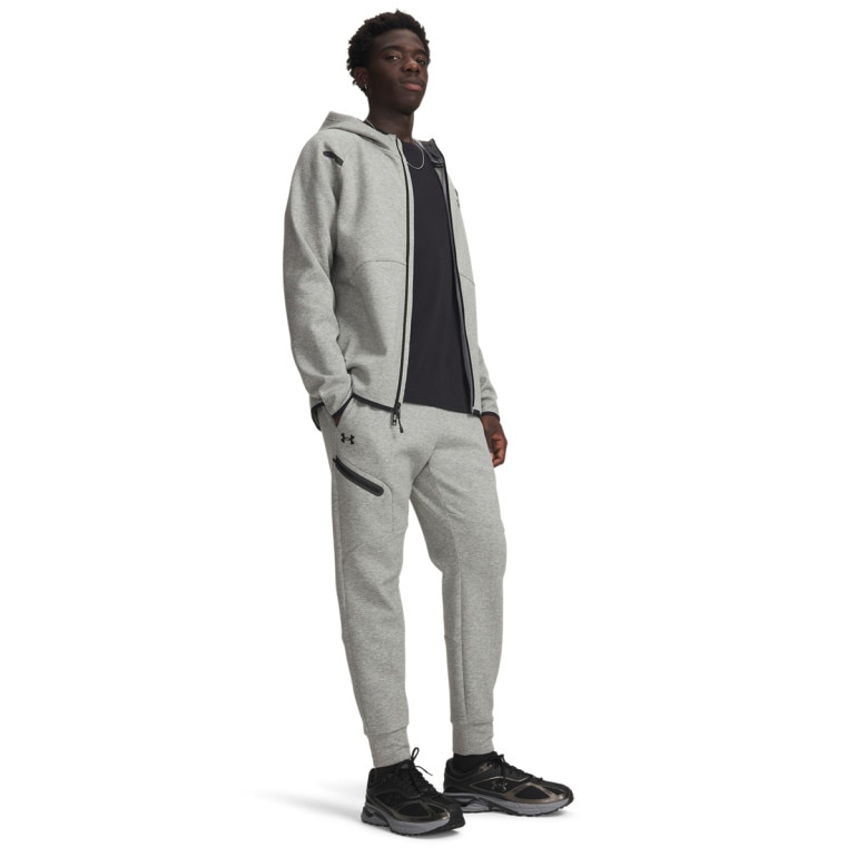Męska bluza dresowa rozpinana z kapturem Under Armour UA Unstoppable Fleece Full-Zip - szara