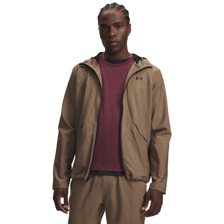 Męska bluza dresowa Under Armour UA Unstoppable Woven Jacket - brązowa