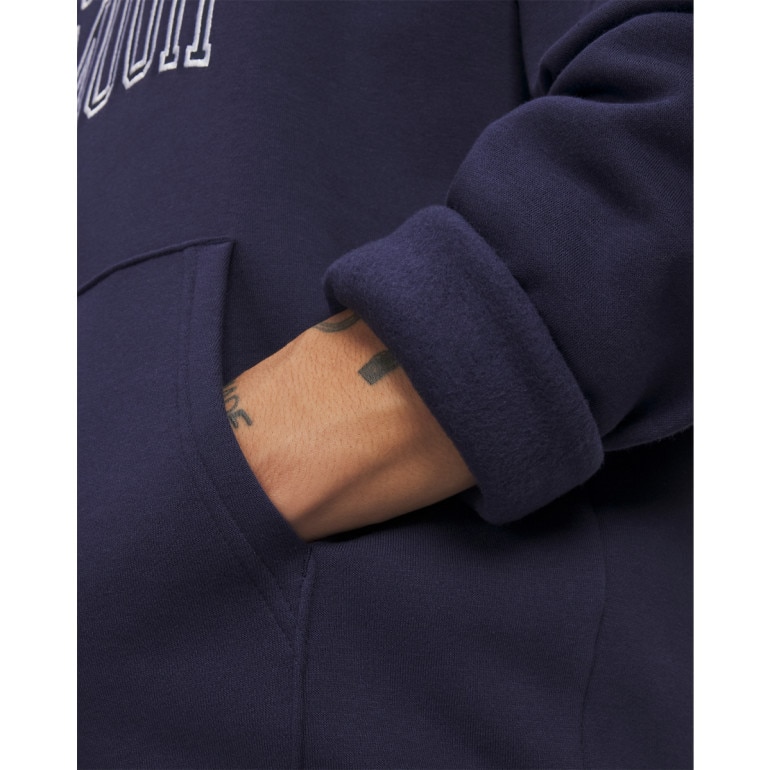 Męska bluza dresowa z nadrukiem Under Armour UA Rival Fleece - granatowa