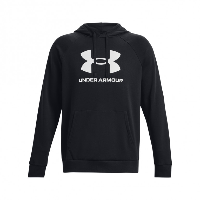 Męska bluza dresowa nierozpinana z kapturem Under Armour UA Rival Fleece Logo HD - czarna