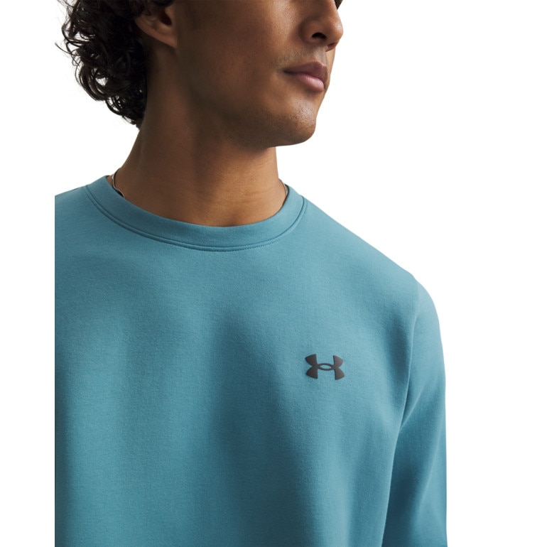 Męska bluza treningowa nierozpinana bez kaptura Under Armour UA Unstoppable Flc Crew - niebieska